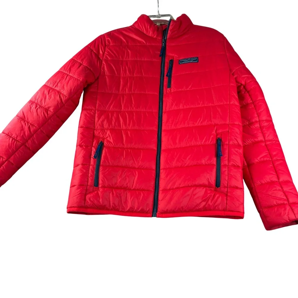 Vineyard Vines Boys‎ XL Primaloft Puffer Jacket Red Lighweight Performance Coat